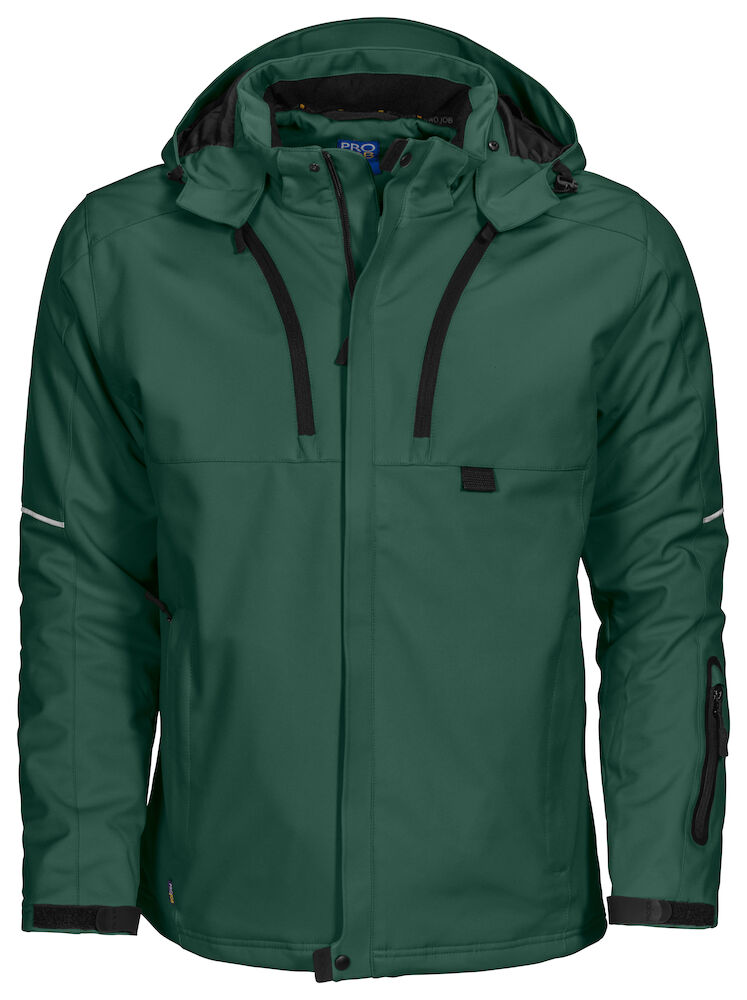 3407 GEFÜTTERTE 3-LAGIGE SOFTSHELL JACKE 66 waldgrün 4XL