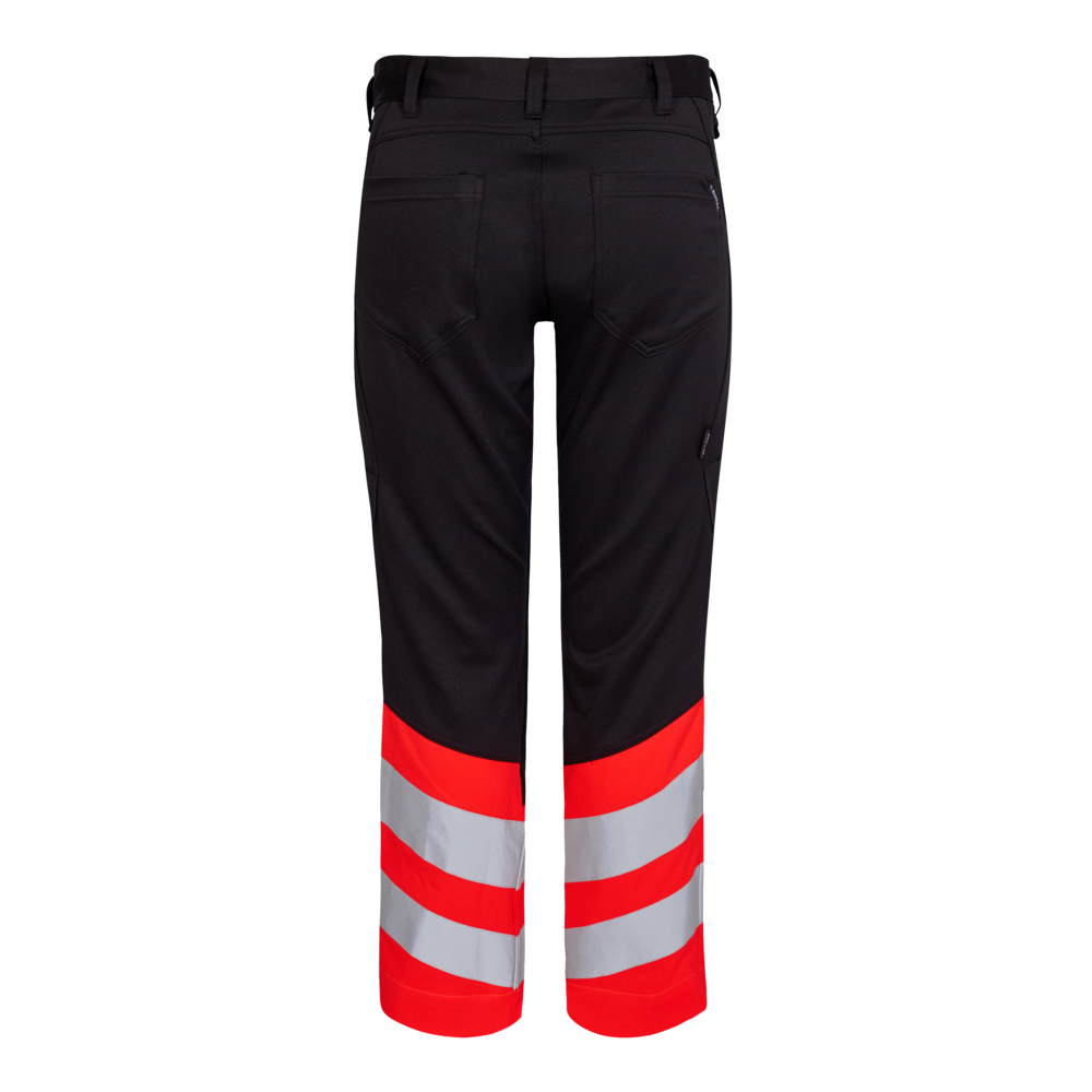 F. Engel Cordura Warn-Hose 2047 schwarz/rot CH48C, Kurz