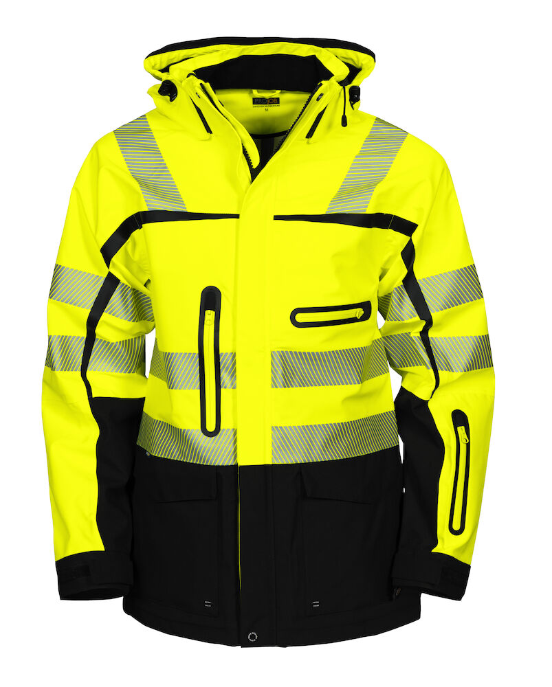 6417 WIND- UND WASSERDICHTER 3-LAGEN HARDSHELL PARKA EN ISO 20471 KLASSE 3/2 11 gelb/schwarz hv M