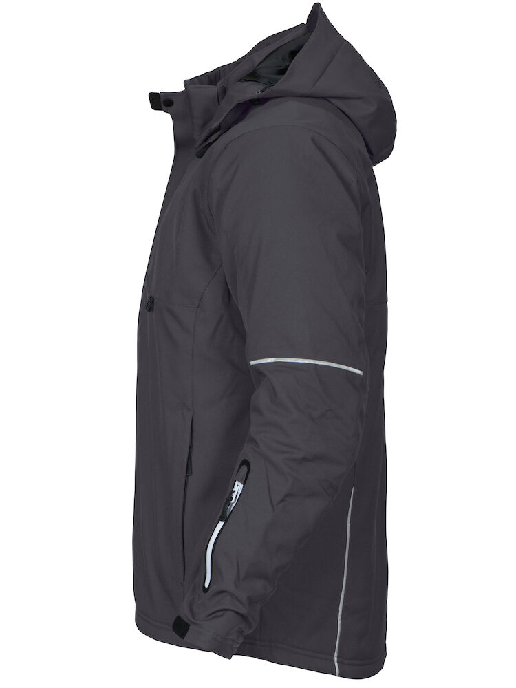 3407 GEFÜTTERTE 3-LAGIGE SOFTSHELL JACKE 98 grau XS
