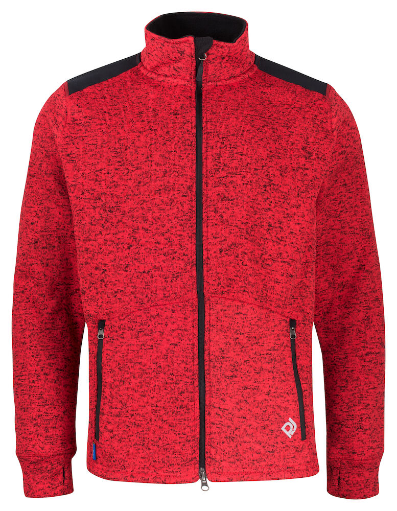 3318 FLEECE JACKE IN MELANGE OPTIK 35 rot XS