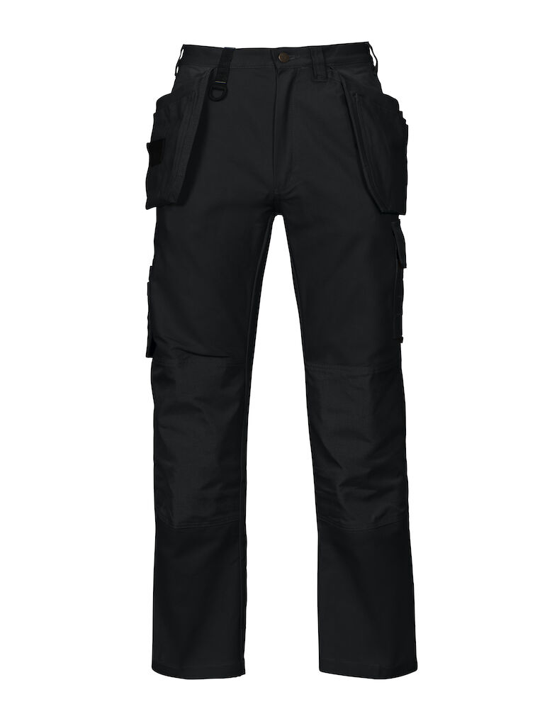 5501 ARBEITSHOSE MIT KNIEVERSTÄRKUNG UND HÄNGETASCHEN 100% BAUMWOLLE 99 schwarz C62, Standard