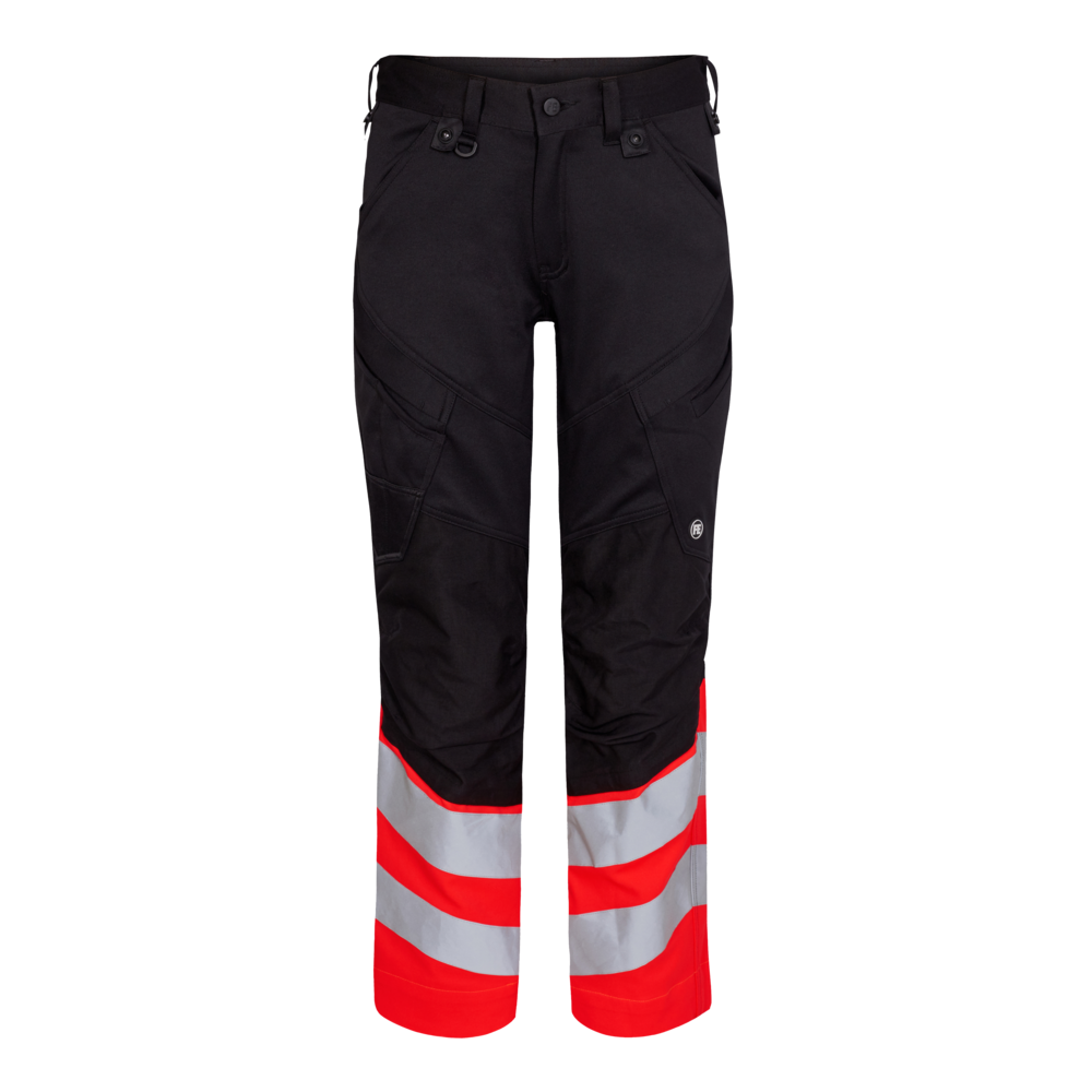 F. Engel Cordura Warn-Hose 2047 schwarz/rot CH48C, Kurz