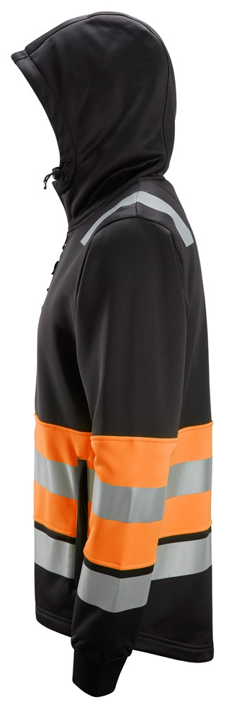High-Vis-Kapuzenjacke mit durchgehendem Reißverschluss, Warnschutzklasse 1