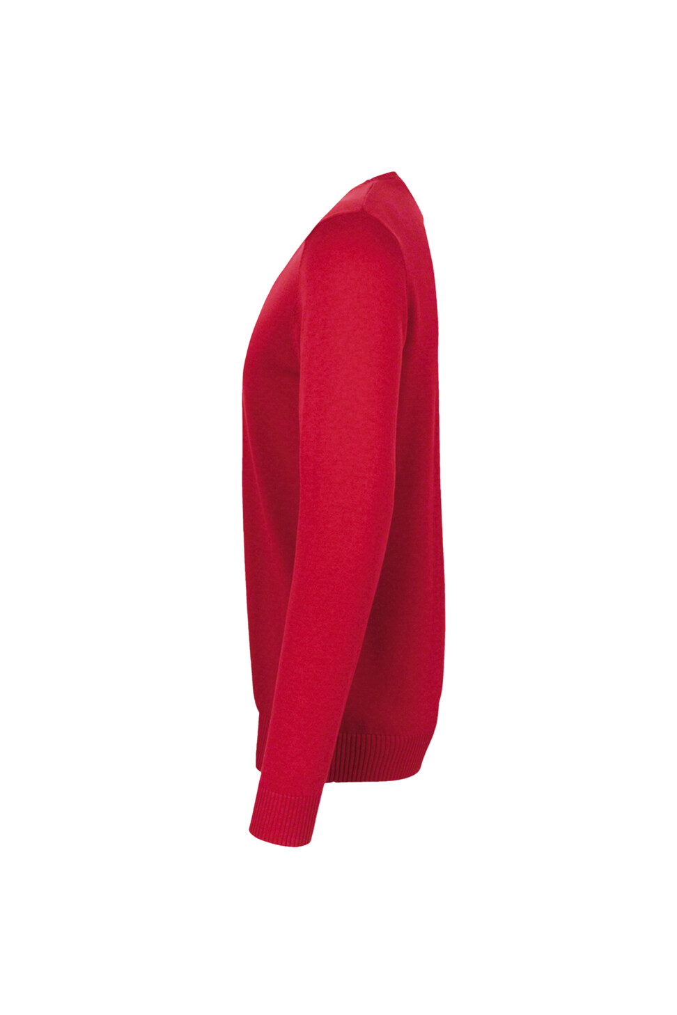 Hakro V-Pullover Baumwolle 002-rot M