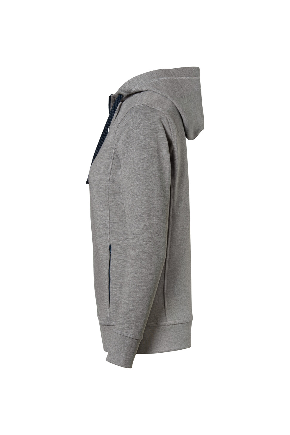 Hakro Damen Kapuzenjacke Bonded 015034-grau meliert/tinte M