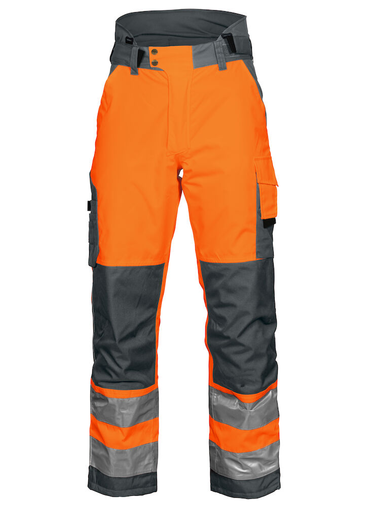 6514 GEFÜTTERTE HOSE MIT KNIEVERSTÄRKUNG EN ISO 20471 KLASSE 2 17 orange/grau D108, Kurz
