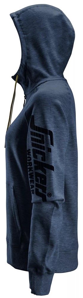 Damen-Kapuzenjacke mit durchgehendem Reißverschluss und Logo