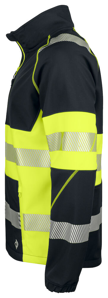 6443 SOFTSHELL JACKE EN ISO 20471 KLASSE 1 11 gelb/schwarz hv XL