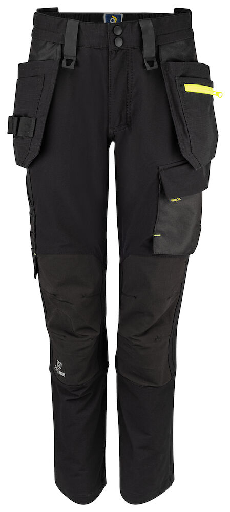 5564 DAMEN STRETCH ARBEITSHOSE MIT HÄNGENTASCHEN 99 schwarz C46