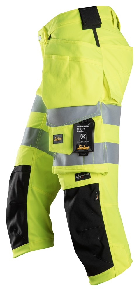 High-Vis-Stretch-Piratenhose mit Holstertaschen, Warnschutzklasse 1/2