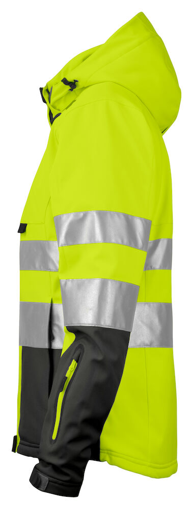 6424 GEFÜTTERTE SOFTSHELL DAMENJACKE EN ISO 20471 KLASSE 3/2 11 gelb/schwarz hv 3XL
