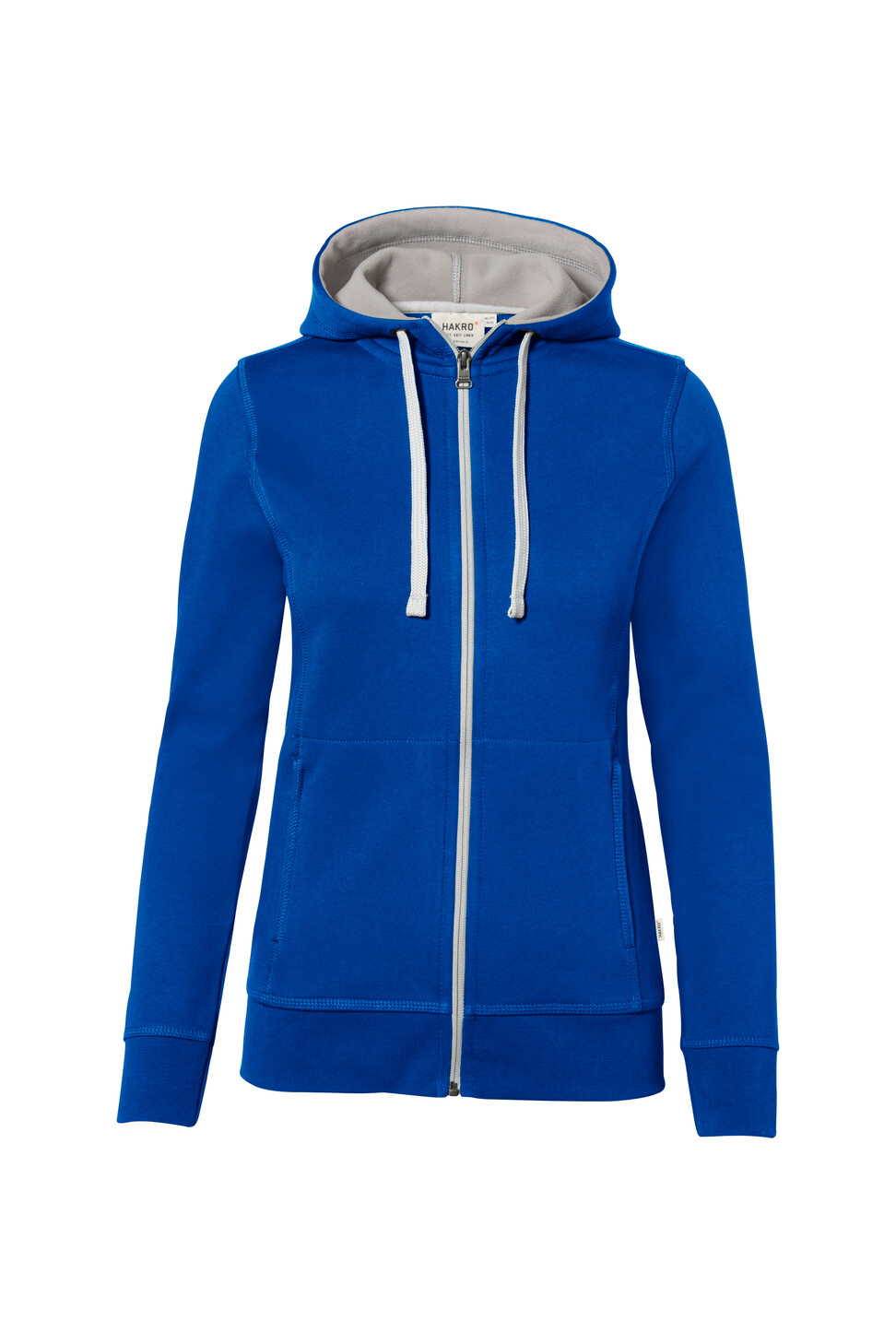 Hakro Damen Kapuzenjacke Bonded 010silber-royalblau/silber M