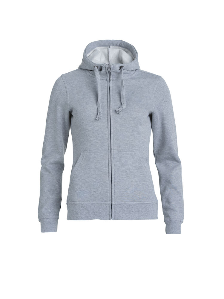 Basic Hoody Full Zip Women 95 graumeliert M