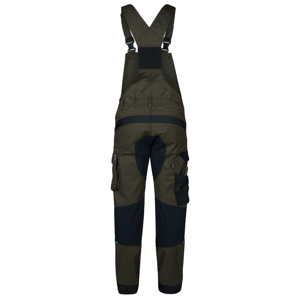 F. Engel X-treme Stretch Latzhose 5320 waldgrün/schwarz CH40C, Kurz