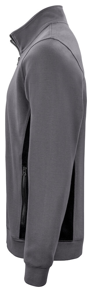 2129 SWEATSHIRT FULL ZIP MIT KONTRASTELEMENTEN 98 grau L