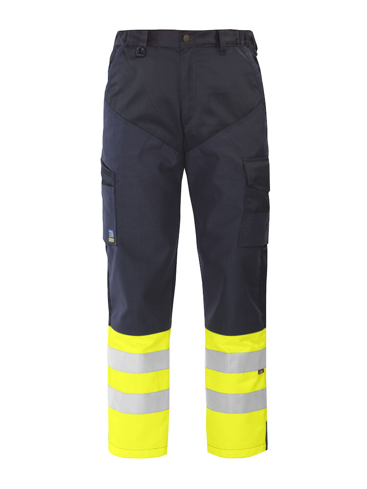 6507 ARBEITSHOSE OBERSCHENKEL- UND KNIEVERSTÄRKT EN ISO 20471 KLASSE 1 10 gelb/marine hv D116, Kurz