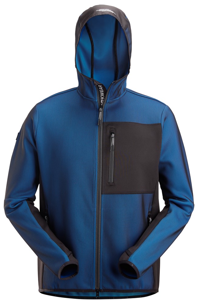 Zwischenschicht-Kapuzenjacke mit durchgehendem Reißverschluss