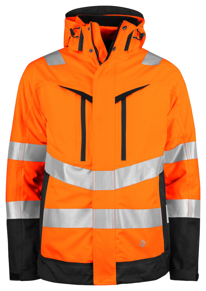 6445 WIND- UND WASSERDICHTER PARKA 3-IN-1 EN ISO 20471 KLASSE 3/2 1799 orange/schwarz XS