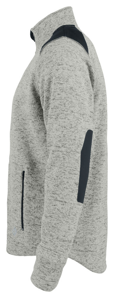 3318 FLEECE JACKE IN MELANGE OPTIK 95 graumeliert 2XL