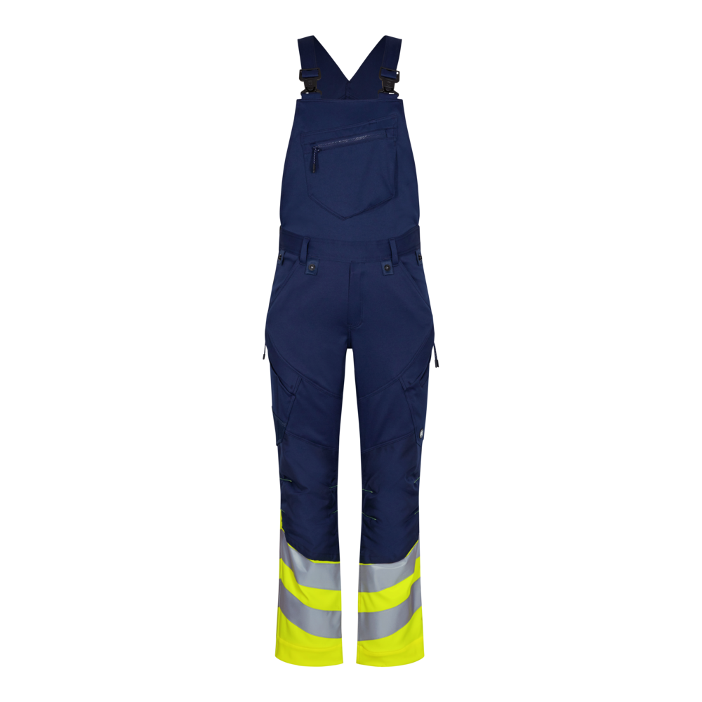 Safety Latzhose 16538 blauink/gelb CH48C, Kurz