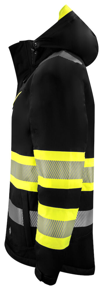 6446 GEFÜTTERTE WIND- UND WASSERDICHTE JACKE EN ISO 20471 KLASSE 1 11 gelb/schwarz hv L