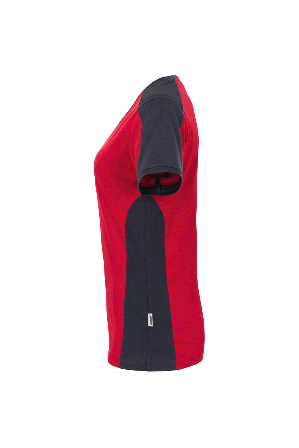Hakro V-Shirt Damen Mikralinar 002028-rot/anthrazit 3XL
