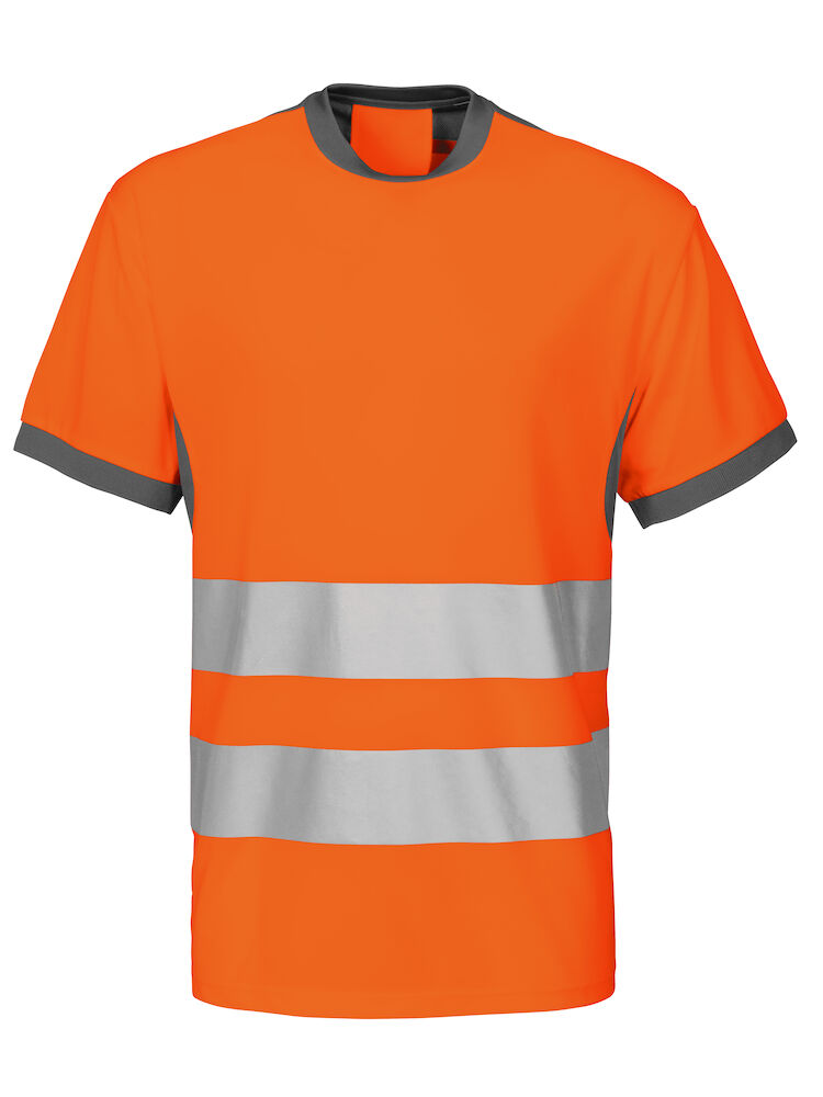 6009 T-SHIRT EN ISO 20471 KLASSE 2 17 orange/grau 2XL