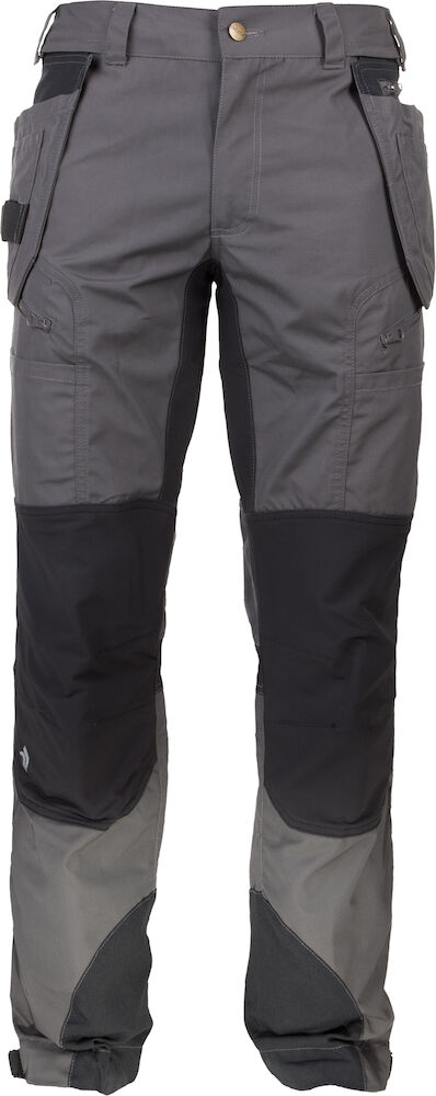 3520 ARBEITSHOSE MIT ABNEHMBAREN HÄNGETASCHEN MODERN GESCHNITTEN 98 grau C56, Standard