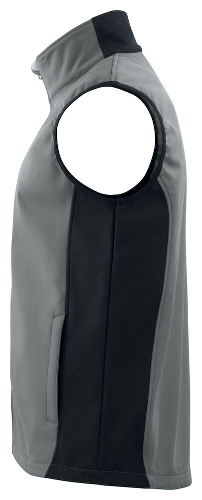 3702 SOFTSHELL WESTE MIT KONTRASTELEMENTEN 98 grau 4XL