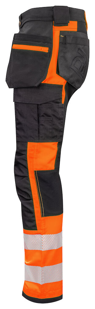 6540 BUNDHOSE MIT HÄNGETASCHEN EN ISO 20471 KLASSE 1 1799 orange/schwarz C46, Standard