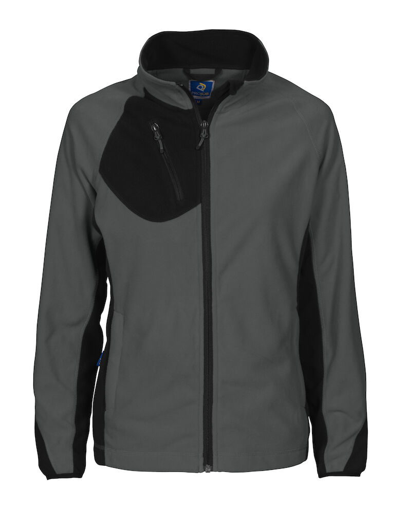 2326 DAMEN MICROFLEECE JACKE 98 grau L