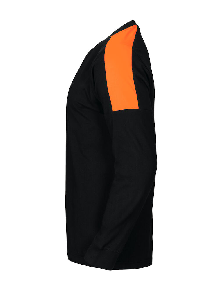 2020 LANGARM T-SHIRT 9917 schwarz/orange XS