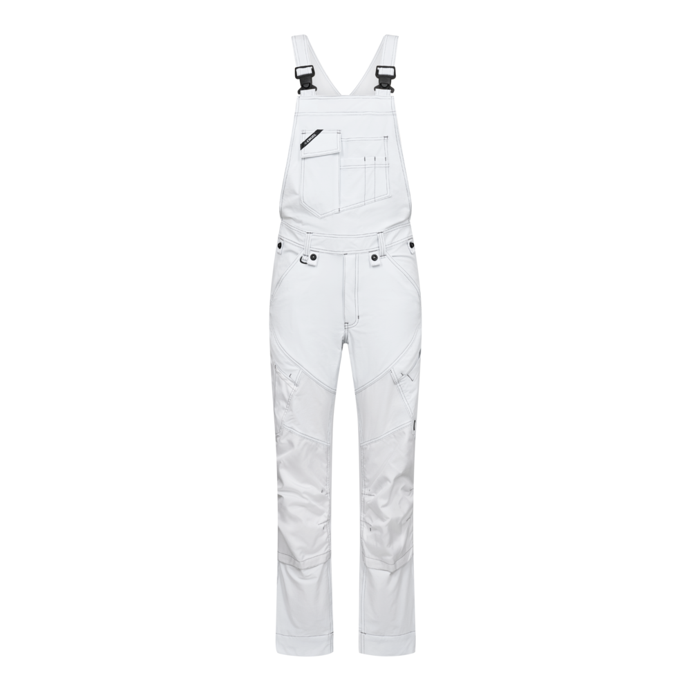 F. Engel X-treme 4-Wege-Stretch Latzhose 3 weiss CH48C, Kurz