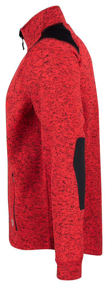 3318 FLEECE JACKE IN MELANGE OPTIK 35 rot XS