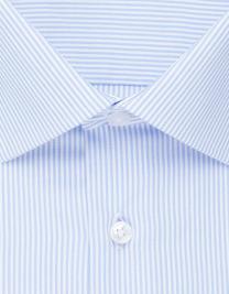 Striped Light Blue - White