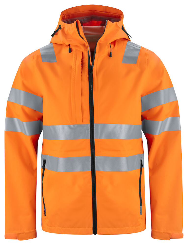 6450 WIND- UND WASSERDICHTE REGENJACKE EN ISO 20471 KL 3 - EN 343 3/3 1799 orange/schwarz 2XL