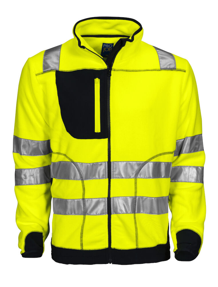 6303 POLARFLEECE JACKE EN ISO 20471 KLASSE 3/2 11 gelb/schwarz hv 2XL