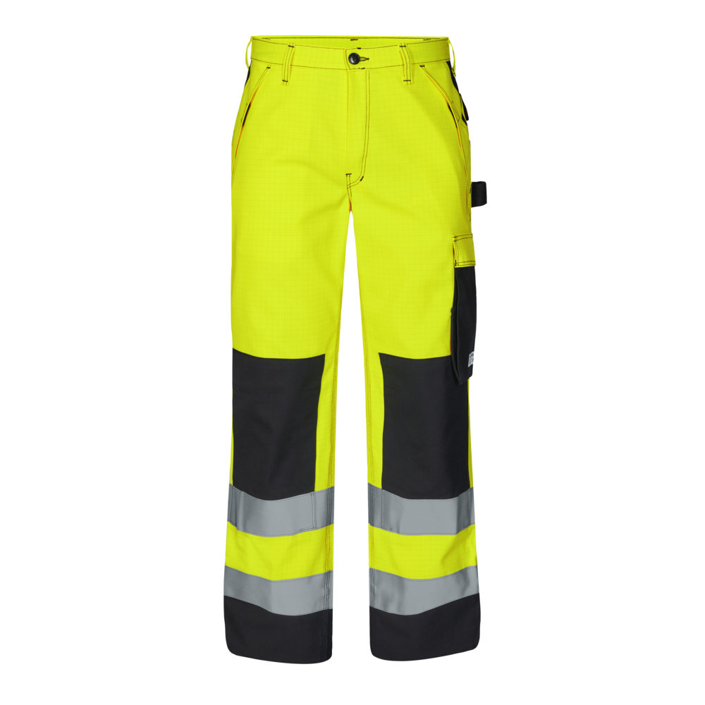 F. Engel Safety Arbeitshose Multinorm EN ISO 20471 3820 gelb/schwarz CH44C, Kurz