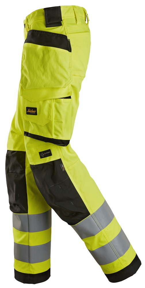 High-Vis-Damenstretchhose mit Holstertaschen, Warnschutzklasse 2