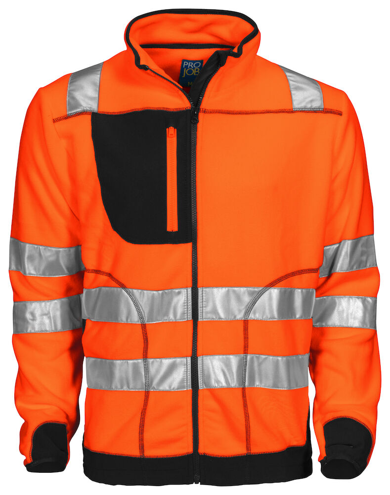 6303 POLARFLEECE JACKE EN ISO 20471 KLASSE 3/2 1799 orange/schwarz XL
