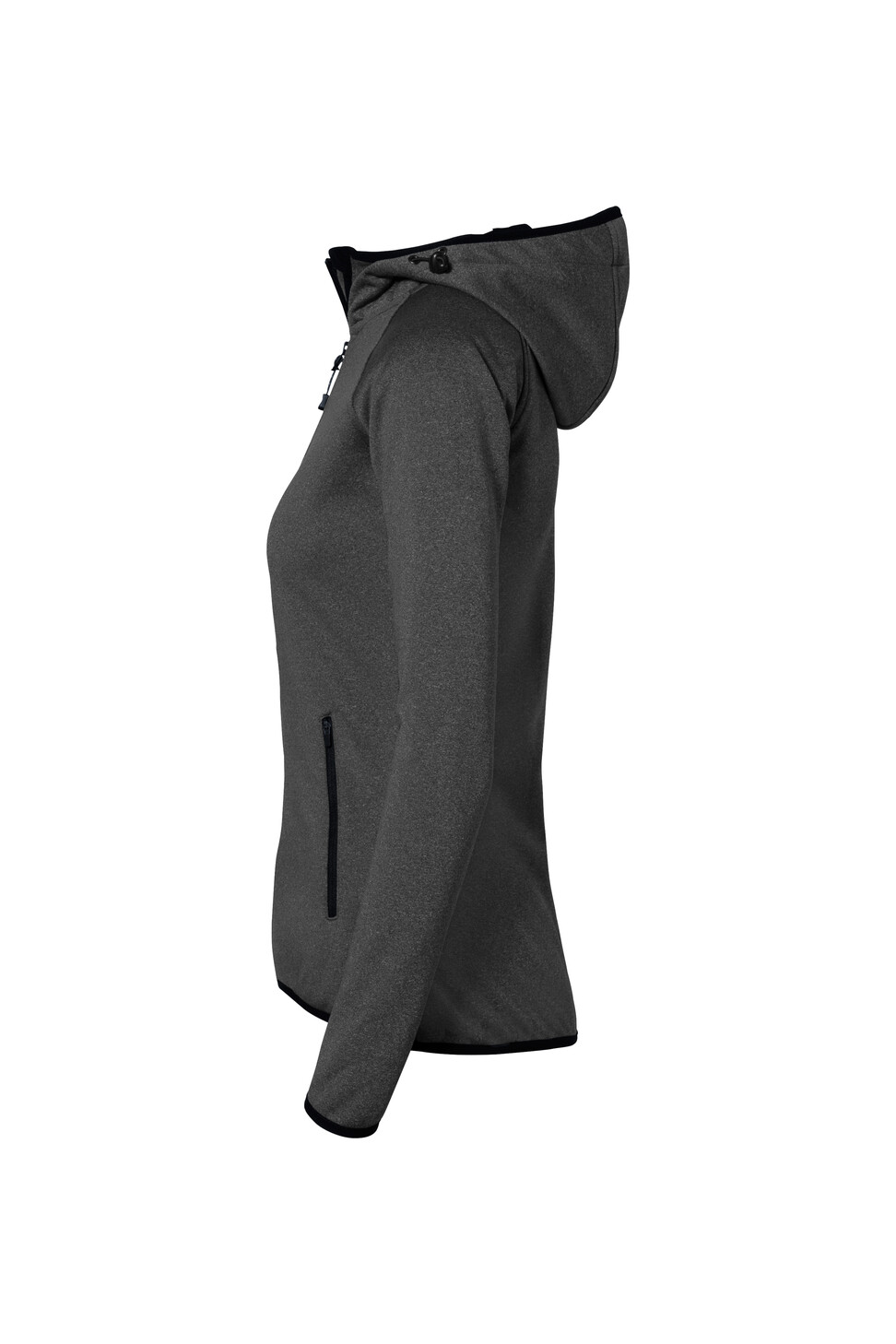 Hakro Damen Kapuzen-Tecjacke Florida 328-anthrazit meliert XL