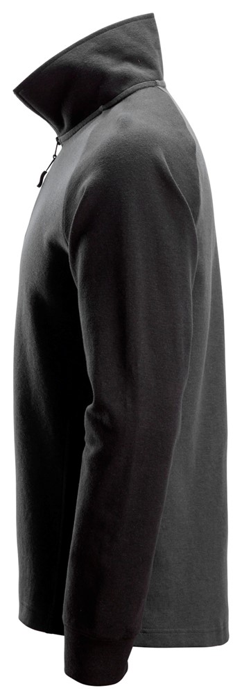 Zweifarbiges Sweatshirt mit Halbreißverschluss
