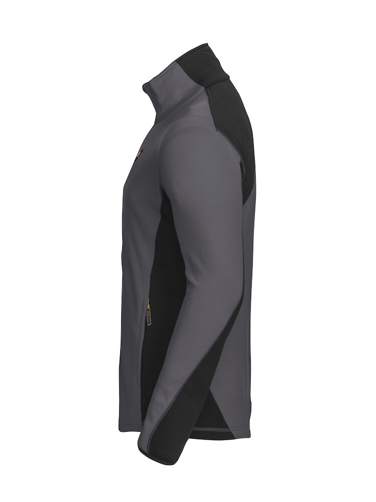 3307 MICROFLEECE JACKE IN RIPSTOP OPTIK MIT KONTRAST 98 grau 4XL