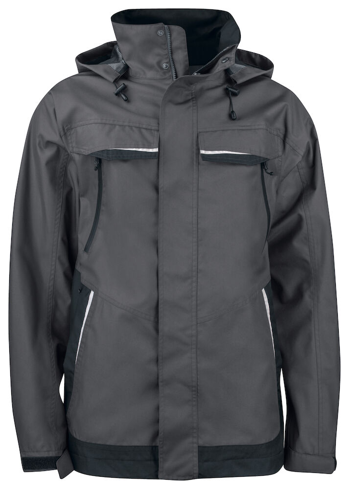 4440 WIND- UND WASSERDICHTER REGENJACKE MIT KONTRASTELEMENTEN 98 grau M