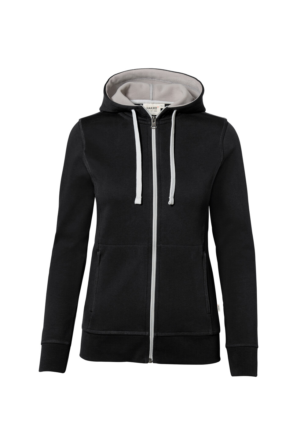 Hakro Damen Kapuzenjacke Bonded 005silber-schwarz/silber M
