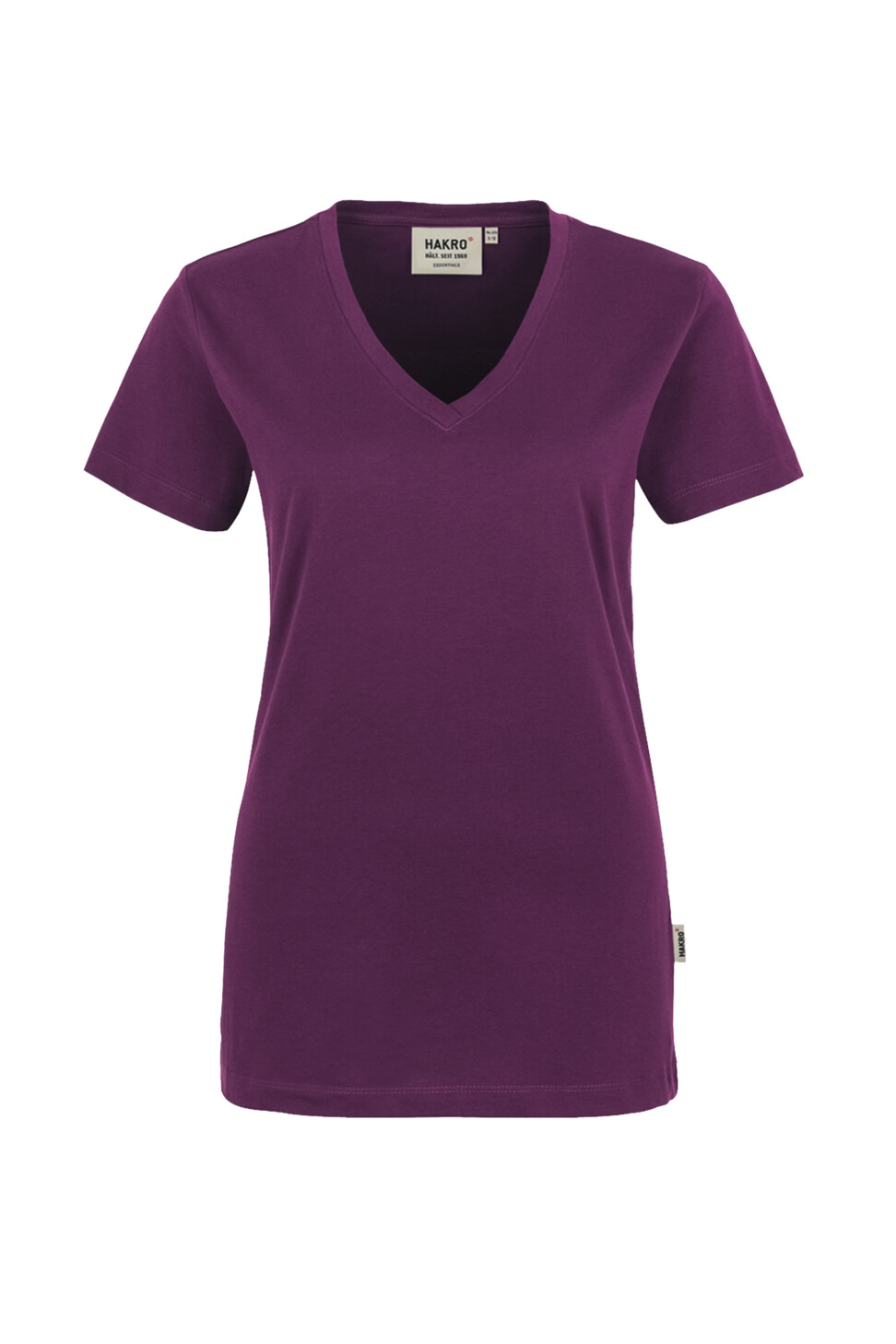 Hakro Damen V-Shirt Classic 118-aubergine L