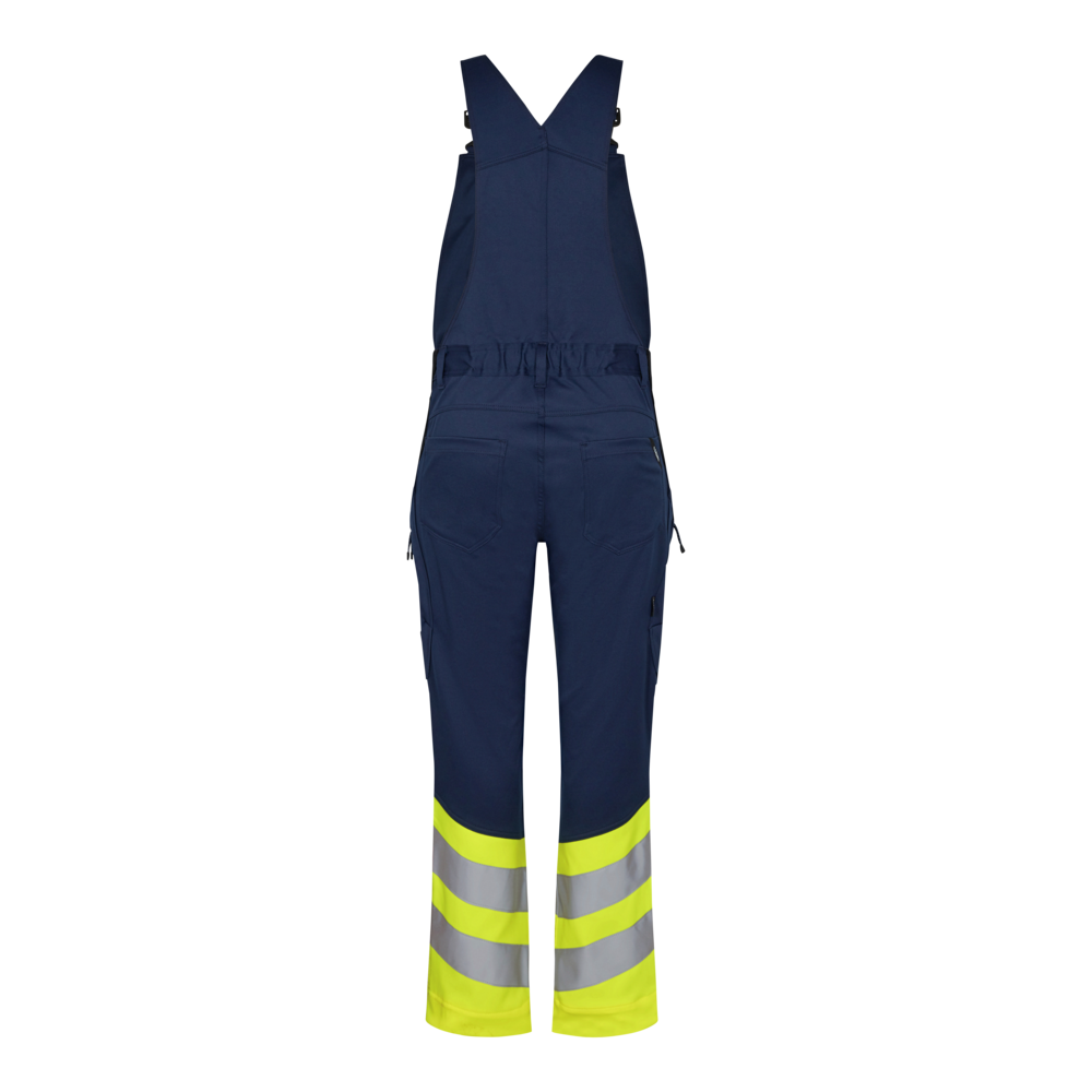 Safety Latzhose 16538 blauink/gelb CH48C, Kurz