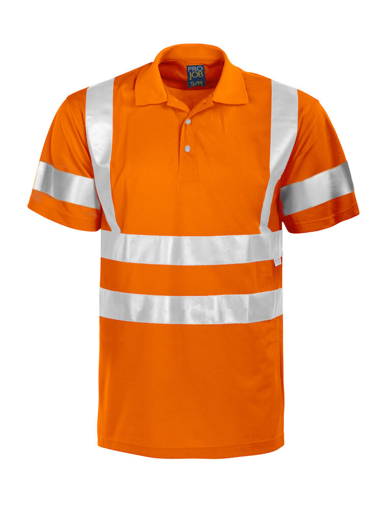 6011 PIQUÉ EN ISO 20471 KLASSE 3 17 orange L/XL