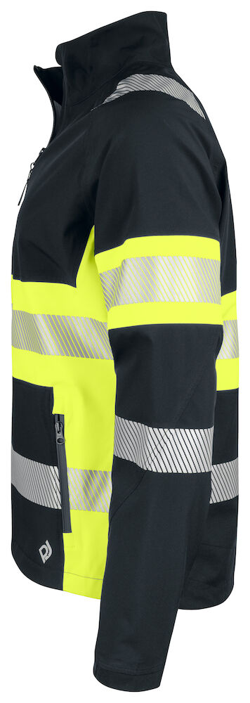 6442 WIND- UND WASSERDICHTE SOFTSHELL JACKE EN ISO 20471 KLASSE 1 11 gelb/schwarz hv 2XL